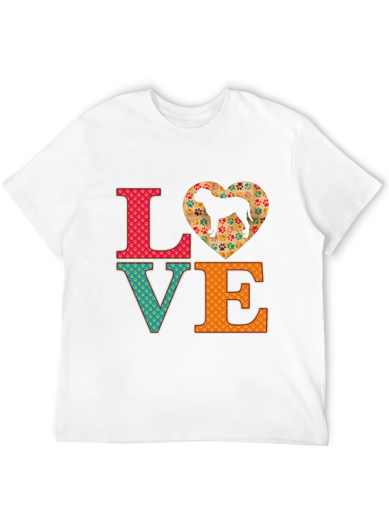 Love Dog Breed T-Shirt - Paw Print Heart Tee