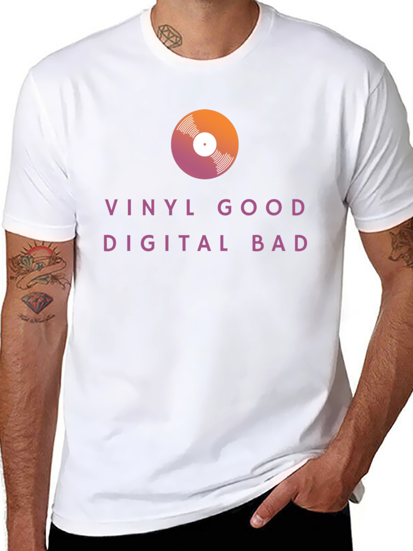Vinyl Good Digital Bad Graphic Tee