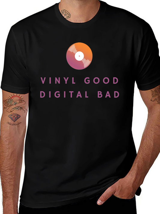 Vinyl Good Digital Bad Graphic Tee