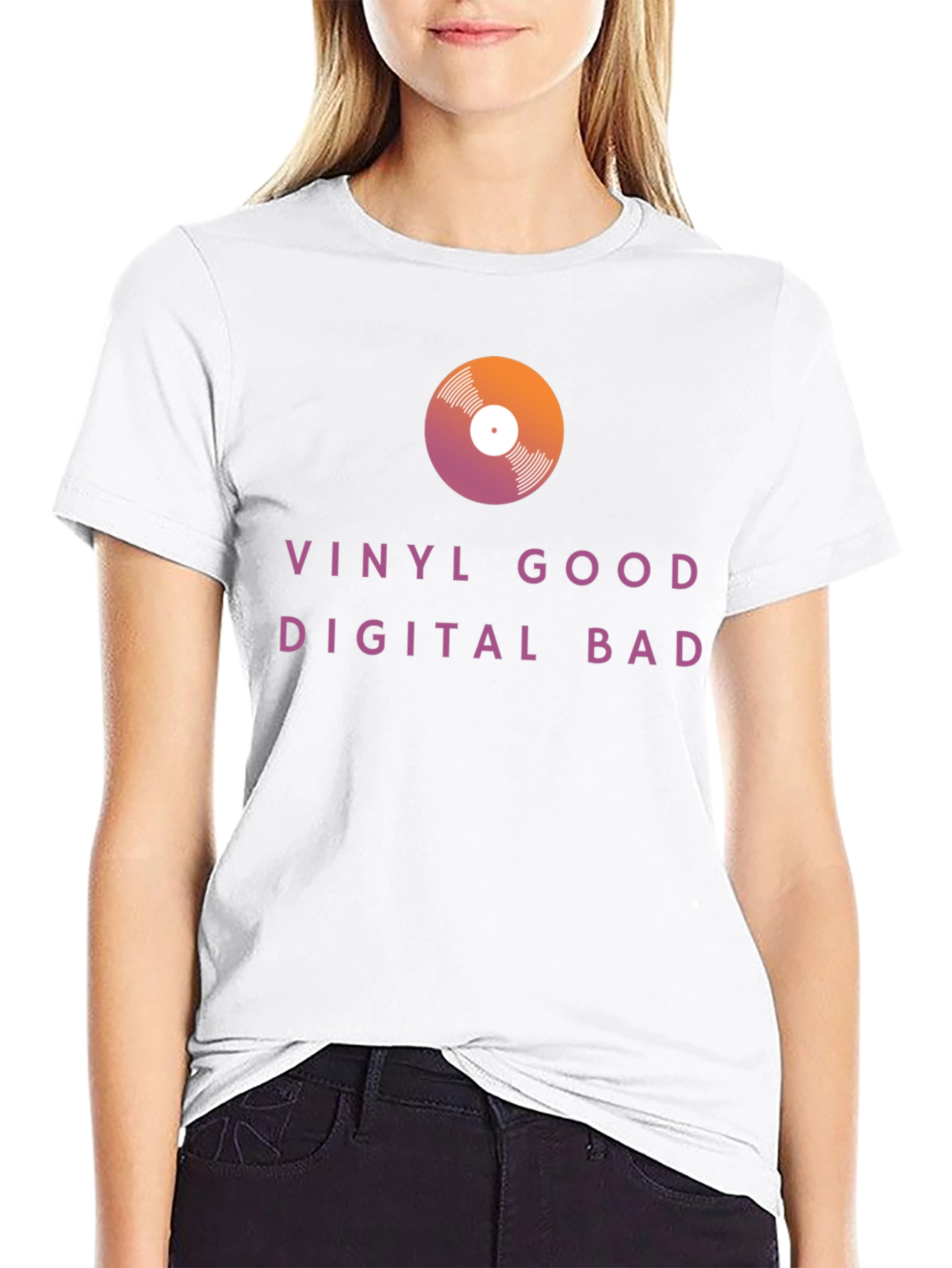 Vinyl Good Digital Bad Graphic Tee