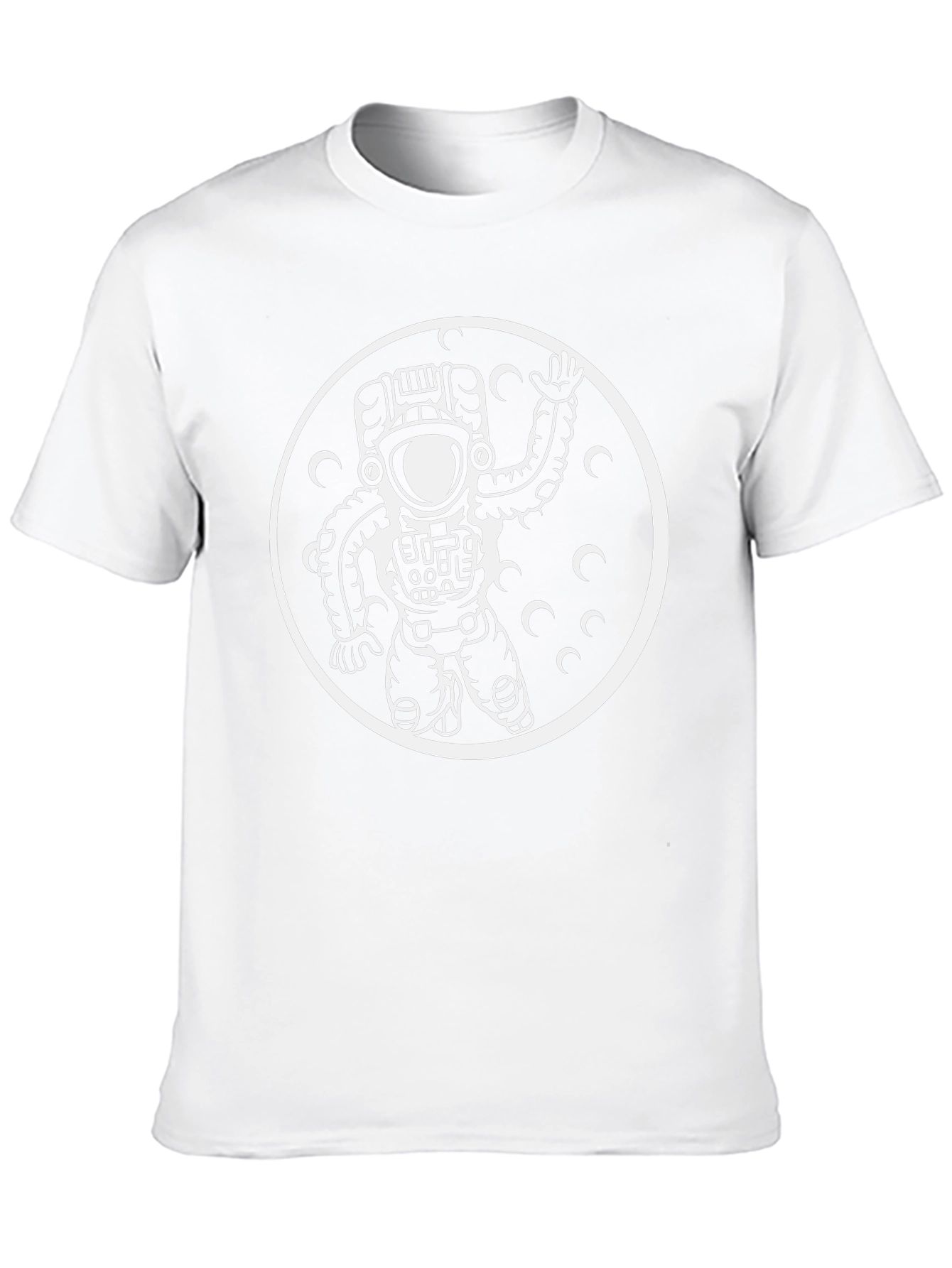 Astronaut Graphic Tee - Black Crew Neck Cotton T-Shirt
