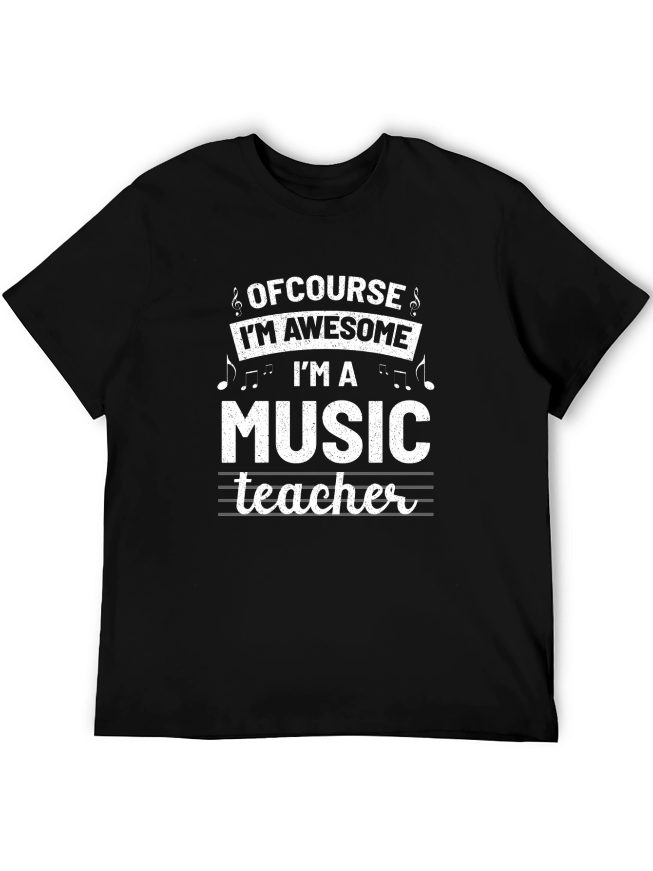 Awesome Music Teacher Graphic Tee - Black