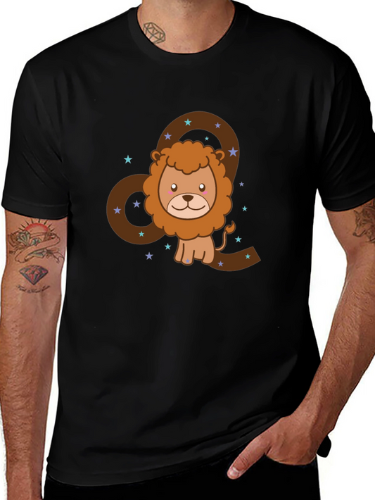 Leo Zodiac T-Shirt - Cute Lion Cartoon Design