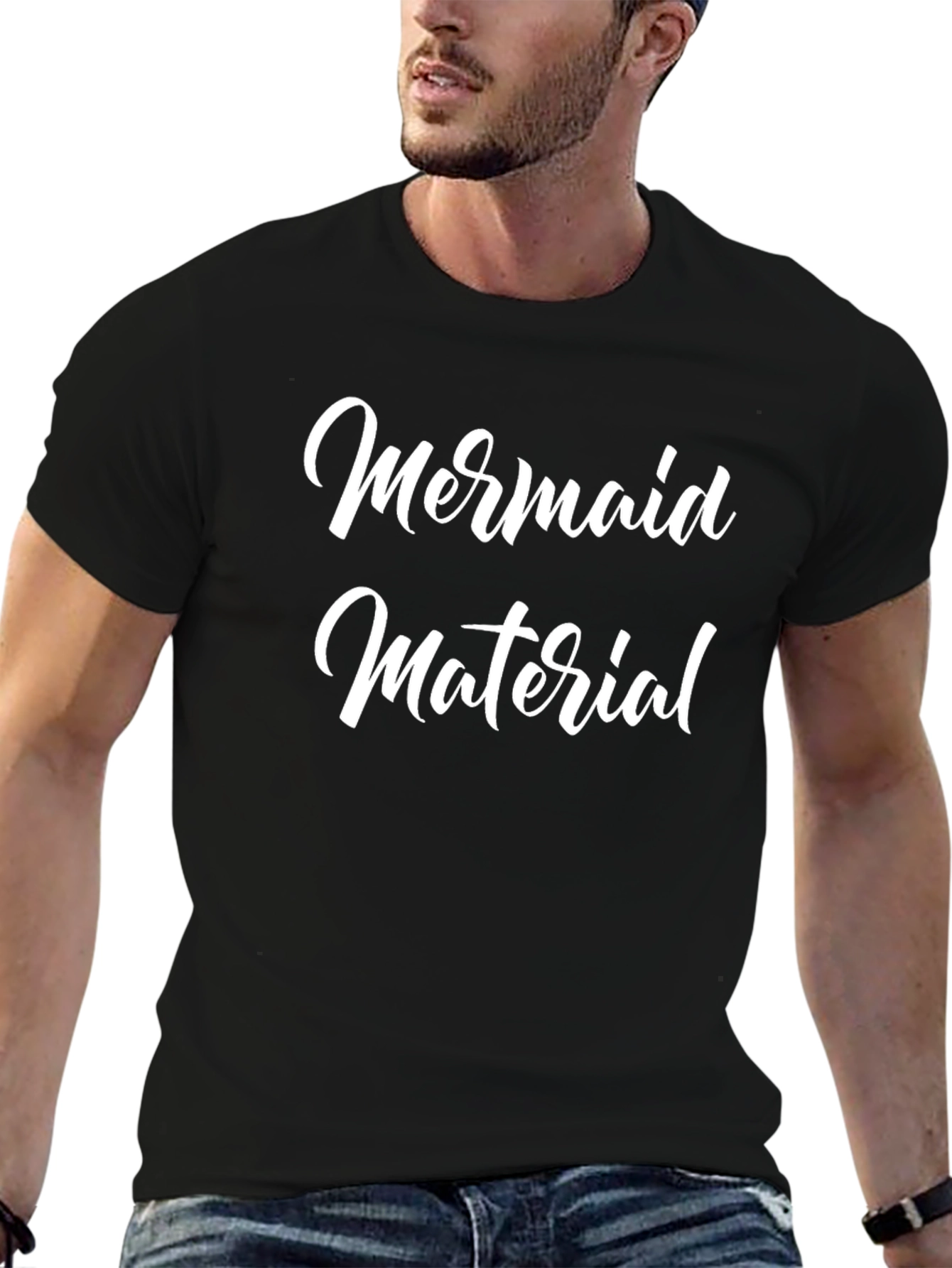 Mermaid Material Black T-Shirt