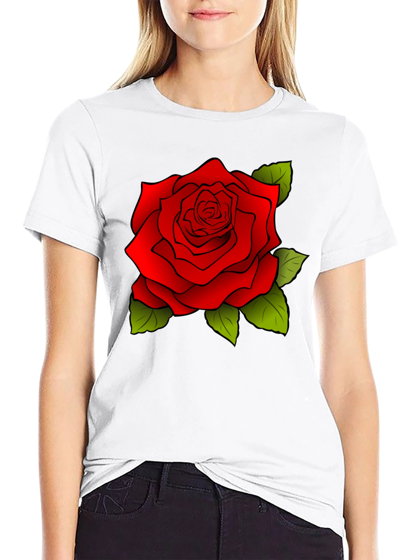 Red Rose Graphic T-Shirt
