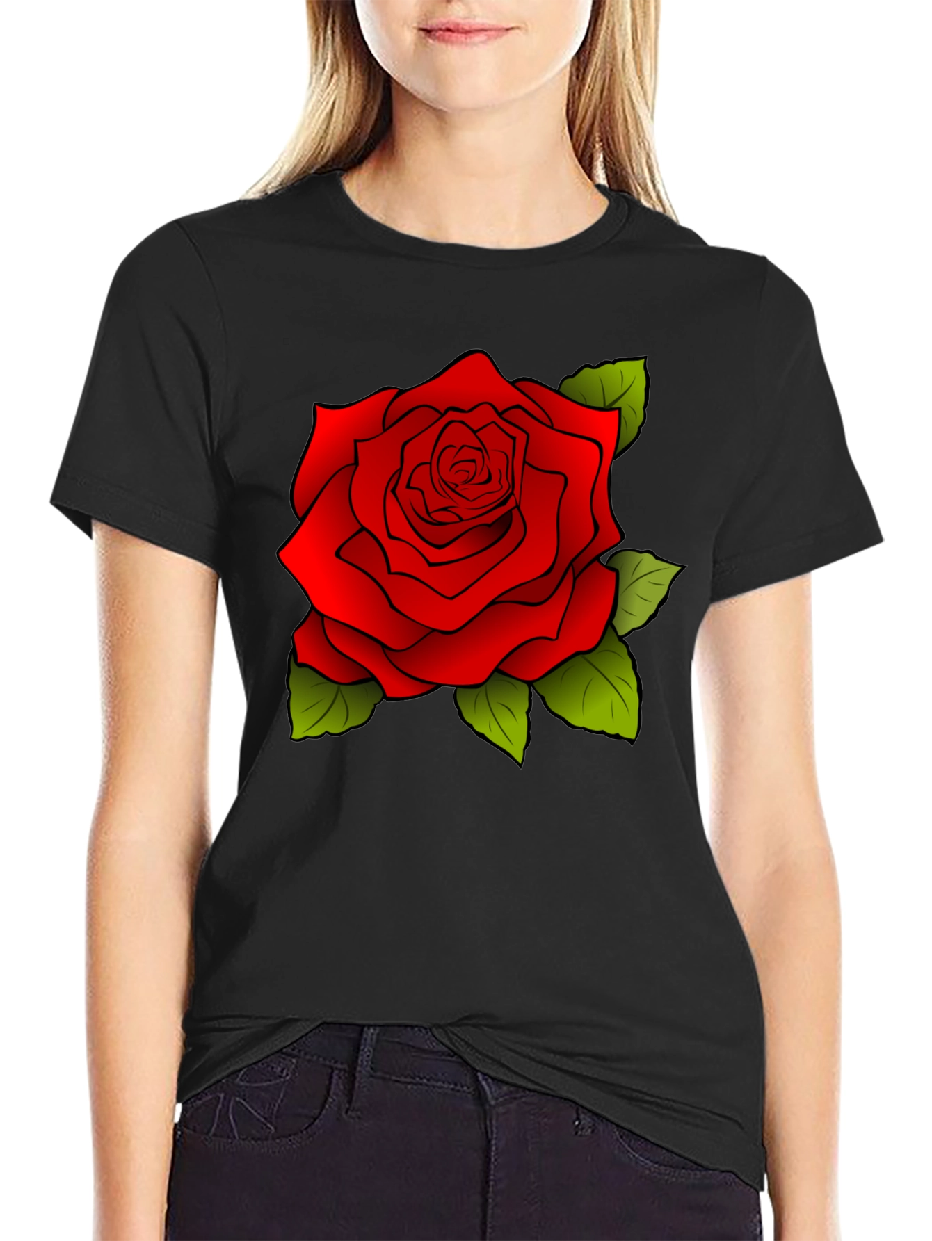 Red Rose Graphic T-Shirt