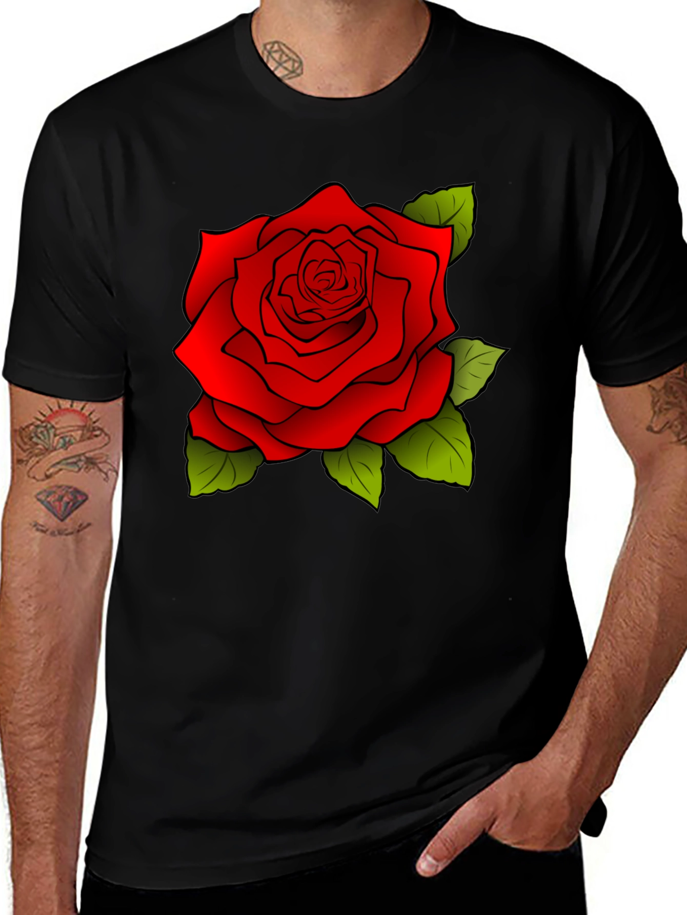 Red Rose Graphic T-Shirt