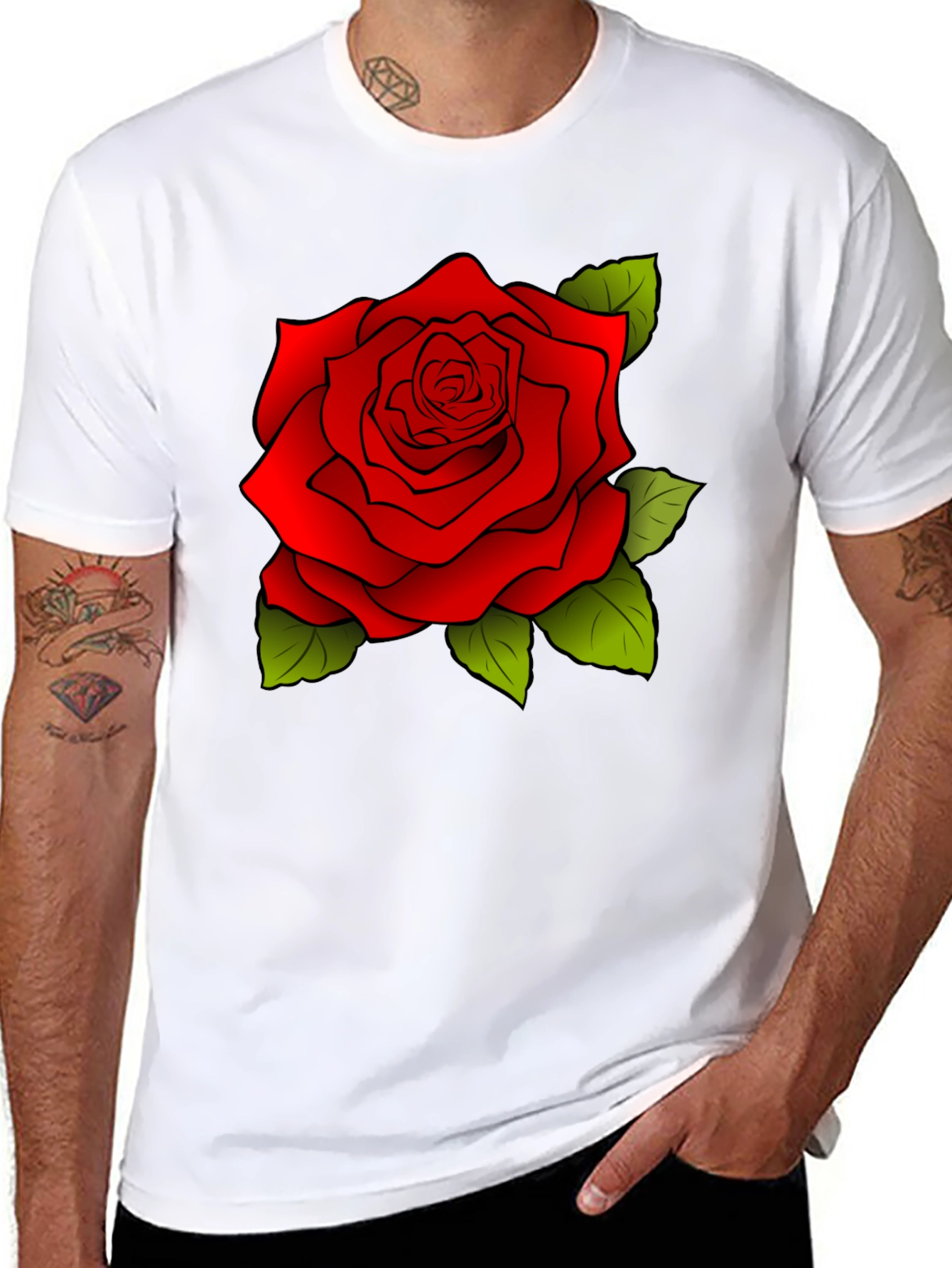 Red Rose Graphic T-Shirt