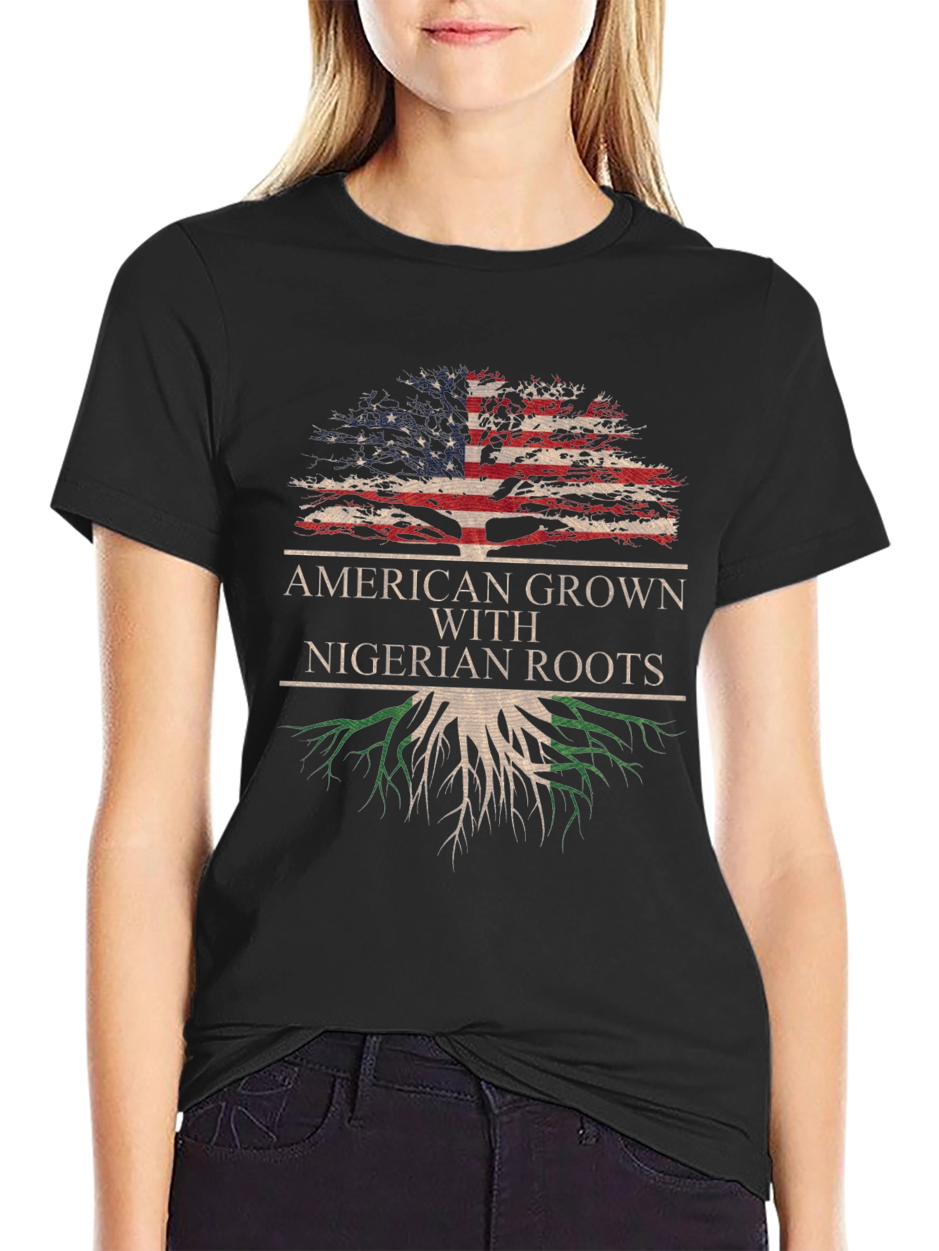 American Nigerian Roots Graphic Tee