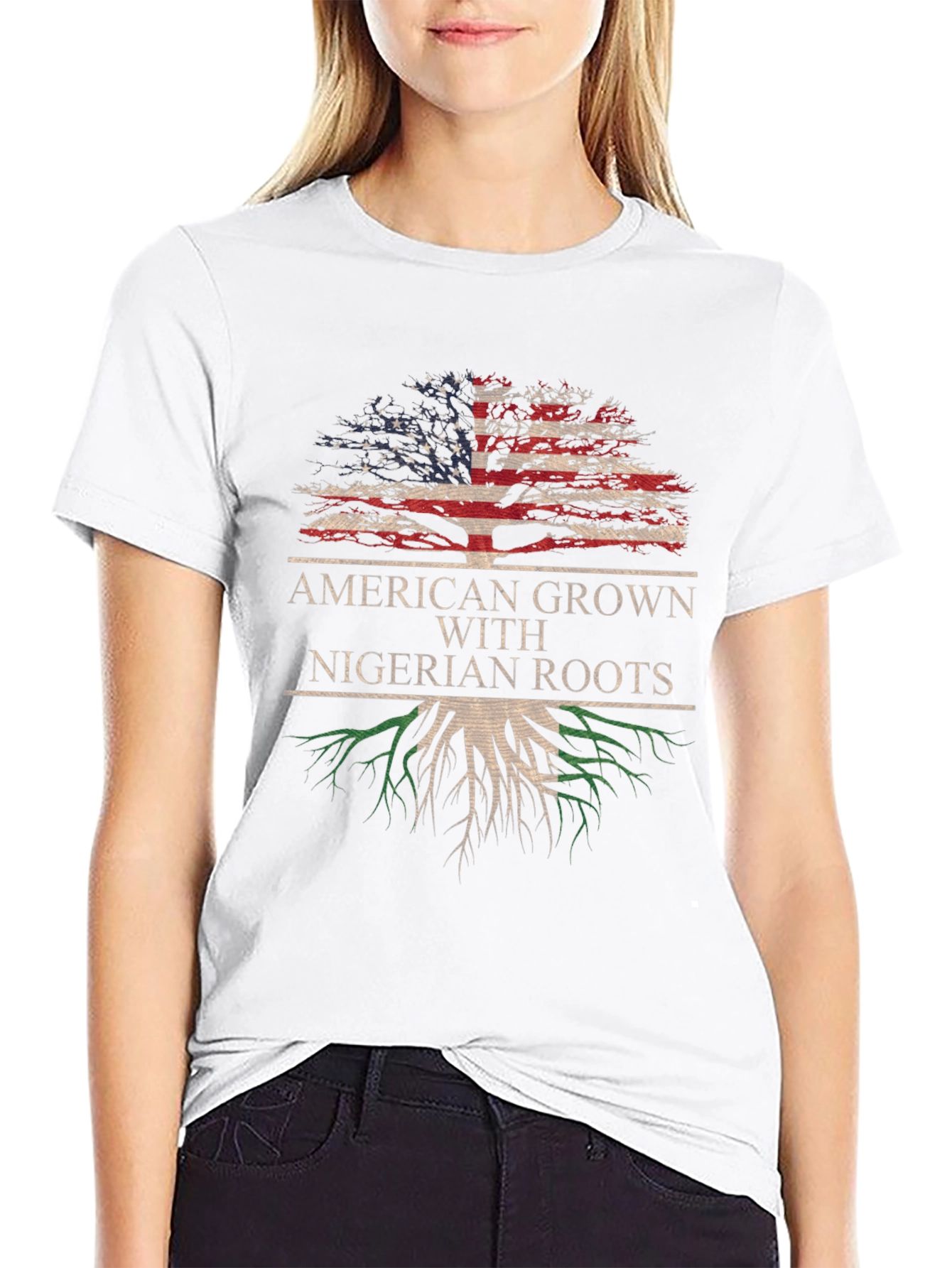 American Nigerian Roots Graphic Tee