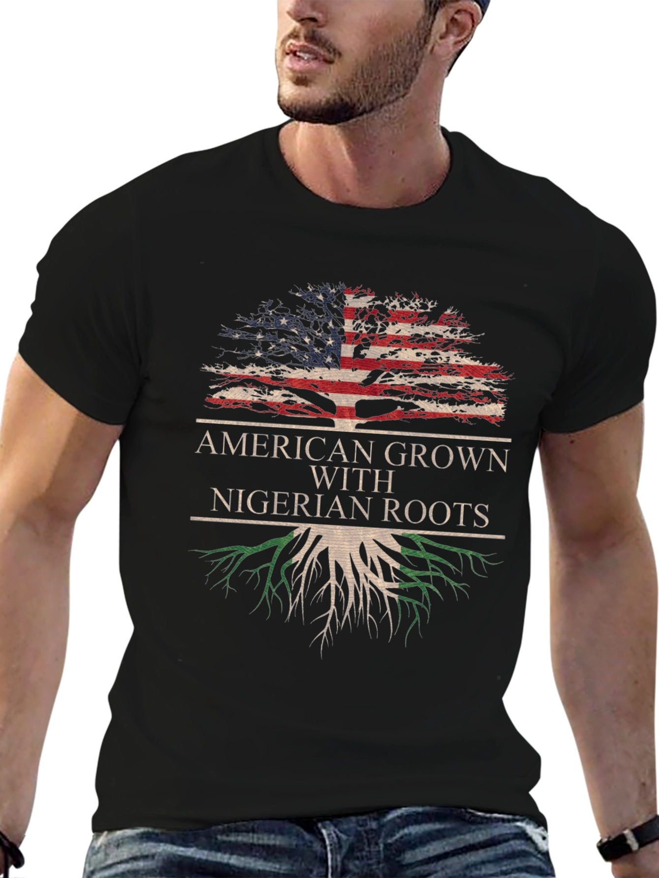 American Nigerian Roots Graphic Tee