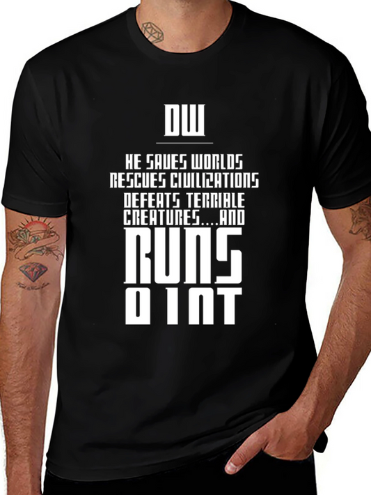 DW Runs on Int T-Shirt - Funny Geek Tee