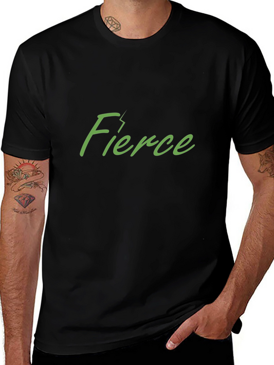 Fierce Graphic Tee - Stylish Black Cotton T-Shirt