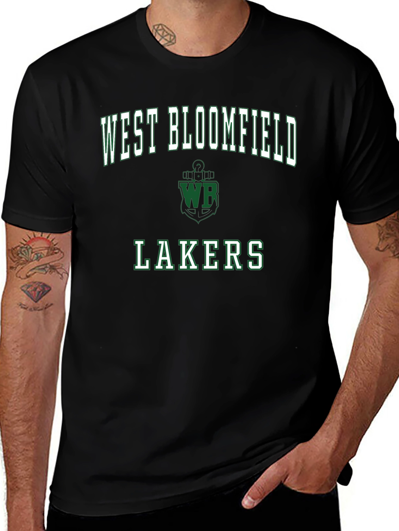 West Bloomfield Lakers Black T-Shirt