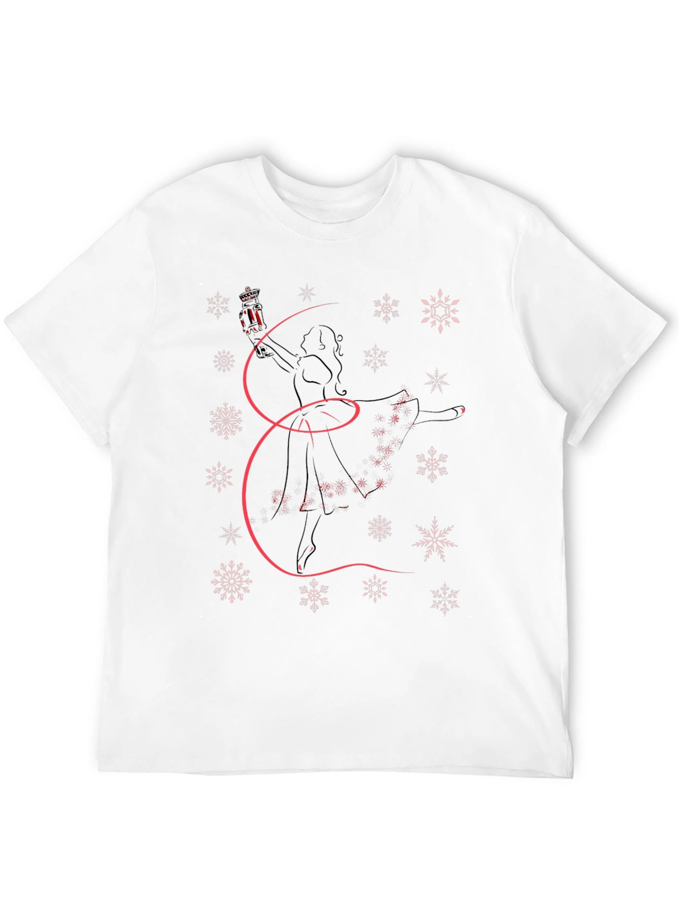 Winter Dancer Graphic Tee - Festive Holiday Shirt
