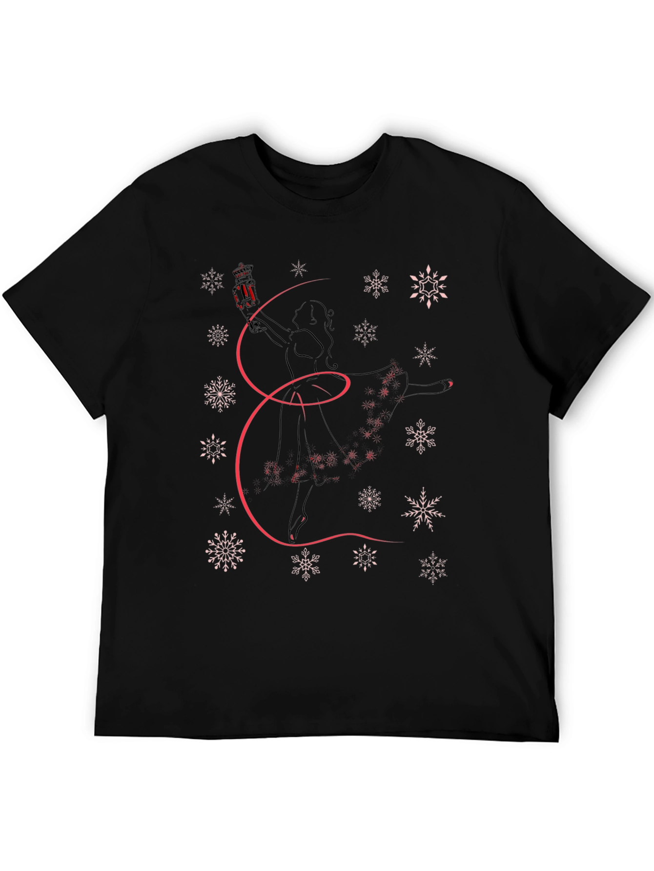 Winter Dancer Graphic Tee - Festive Holiday Shirt