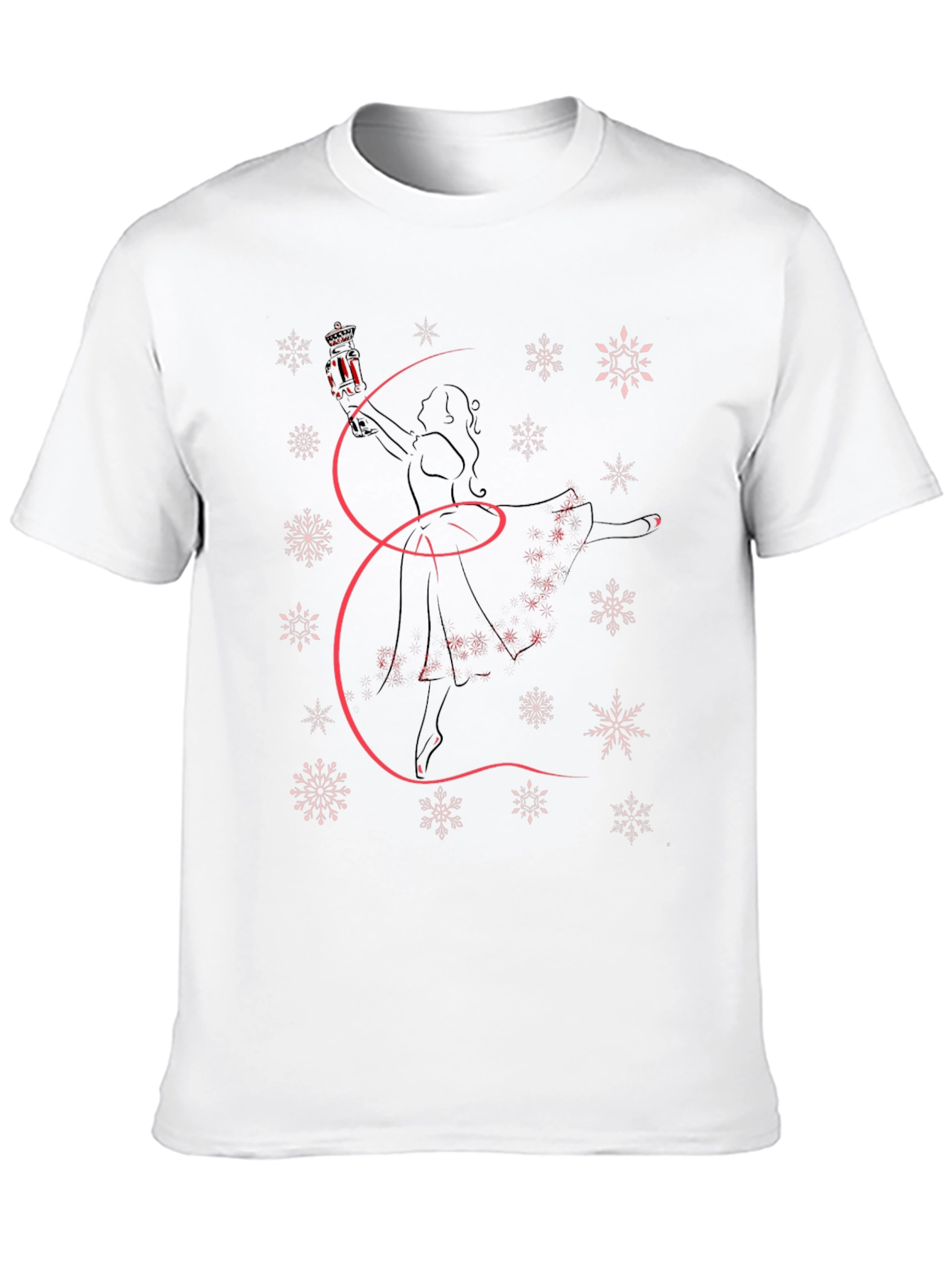 Winter Dancer Graphic Tee - Festive Holiday Shirt