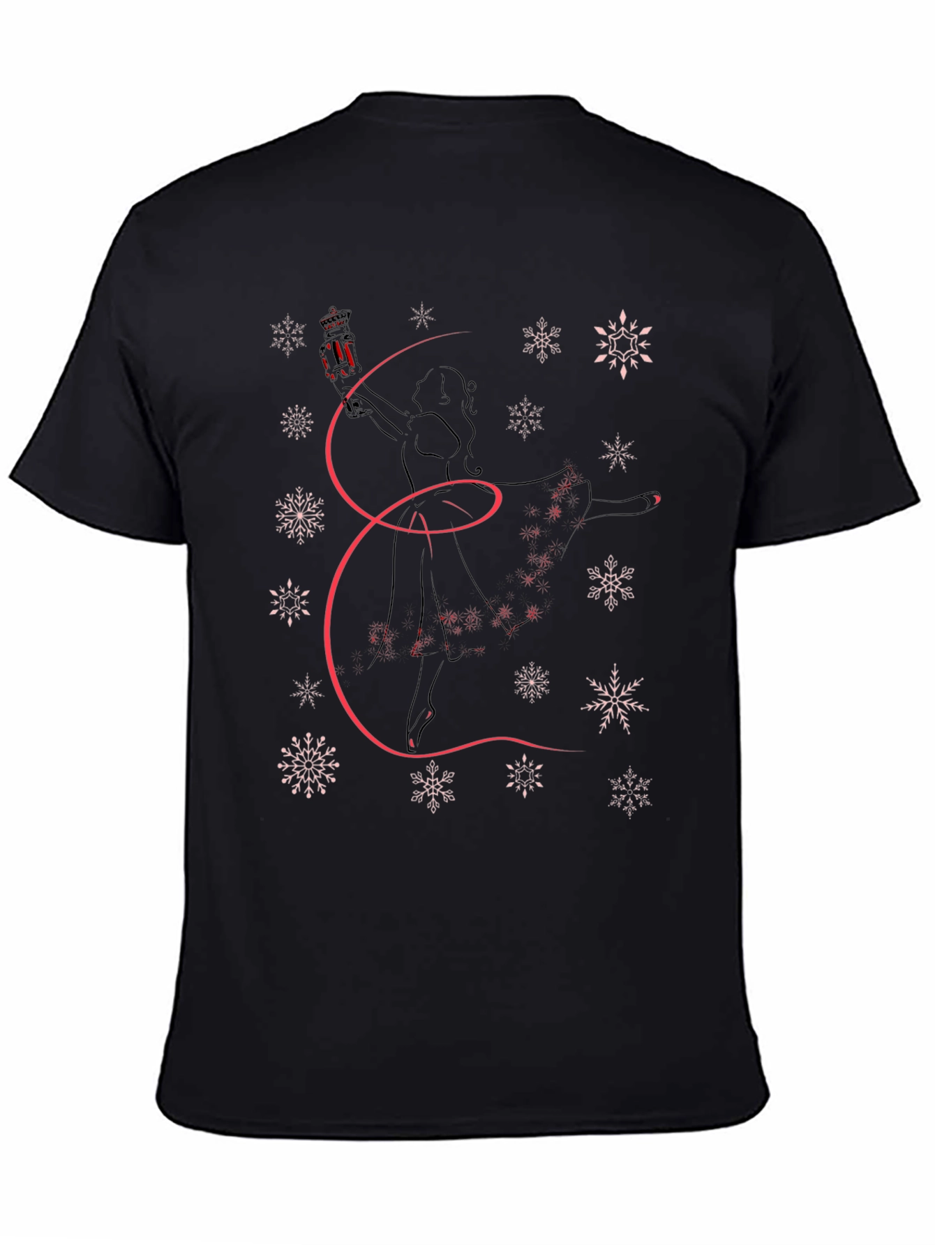 Winter Dancer Graphic Tee - Festive Holiday Shirt