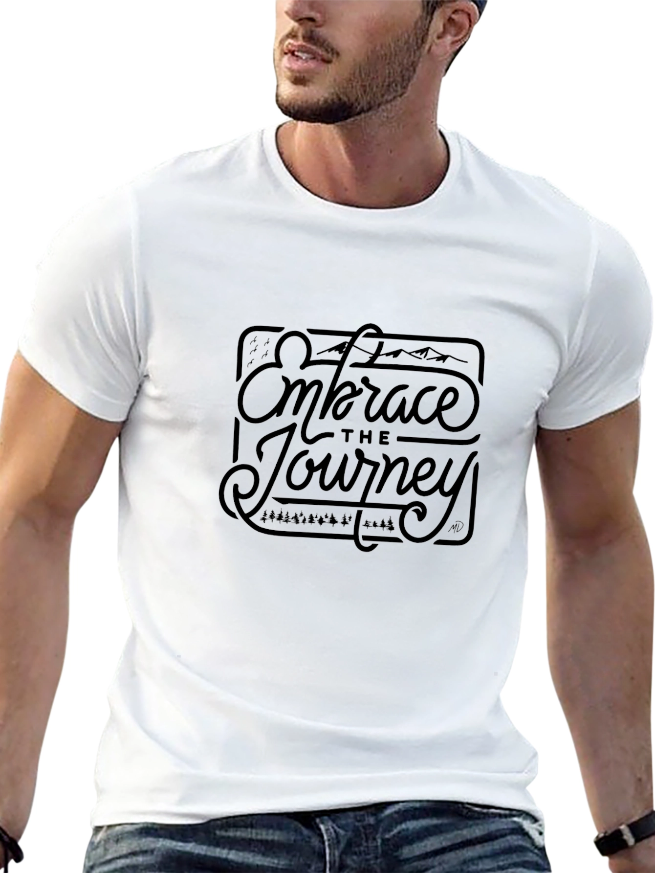 Embrace The Journey Black Graphic Tee
