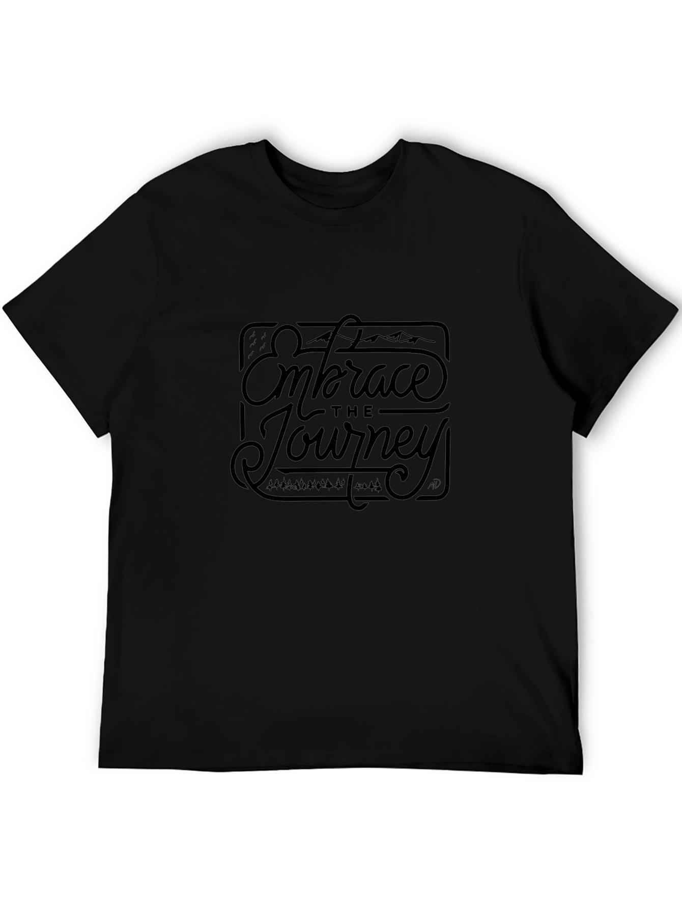 Embrace The Journey Black Graphic Tee