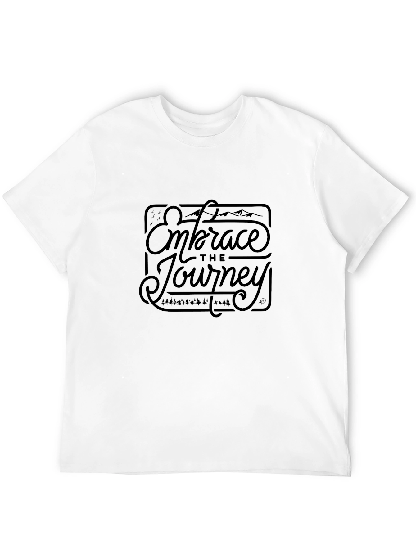 Embrace The Journey Black Graphic Tee