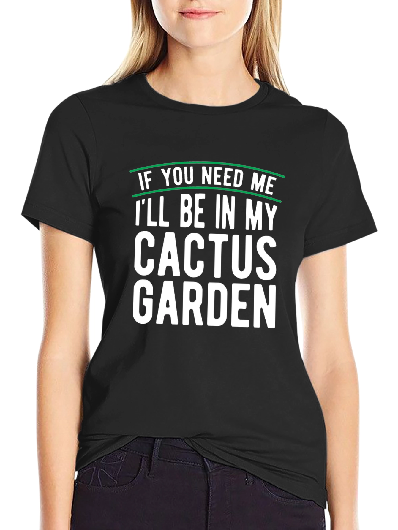 Cactus Garden Graphic T-Shirt Mens Black Tee