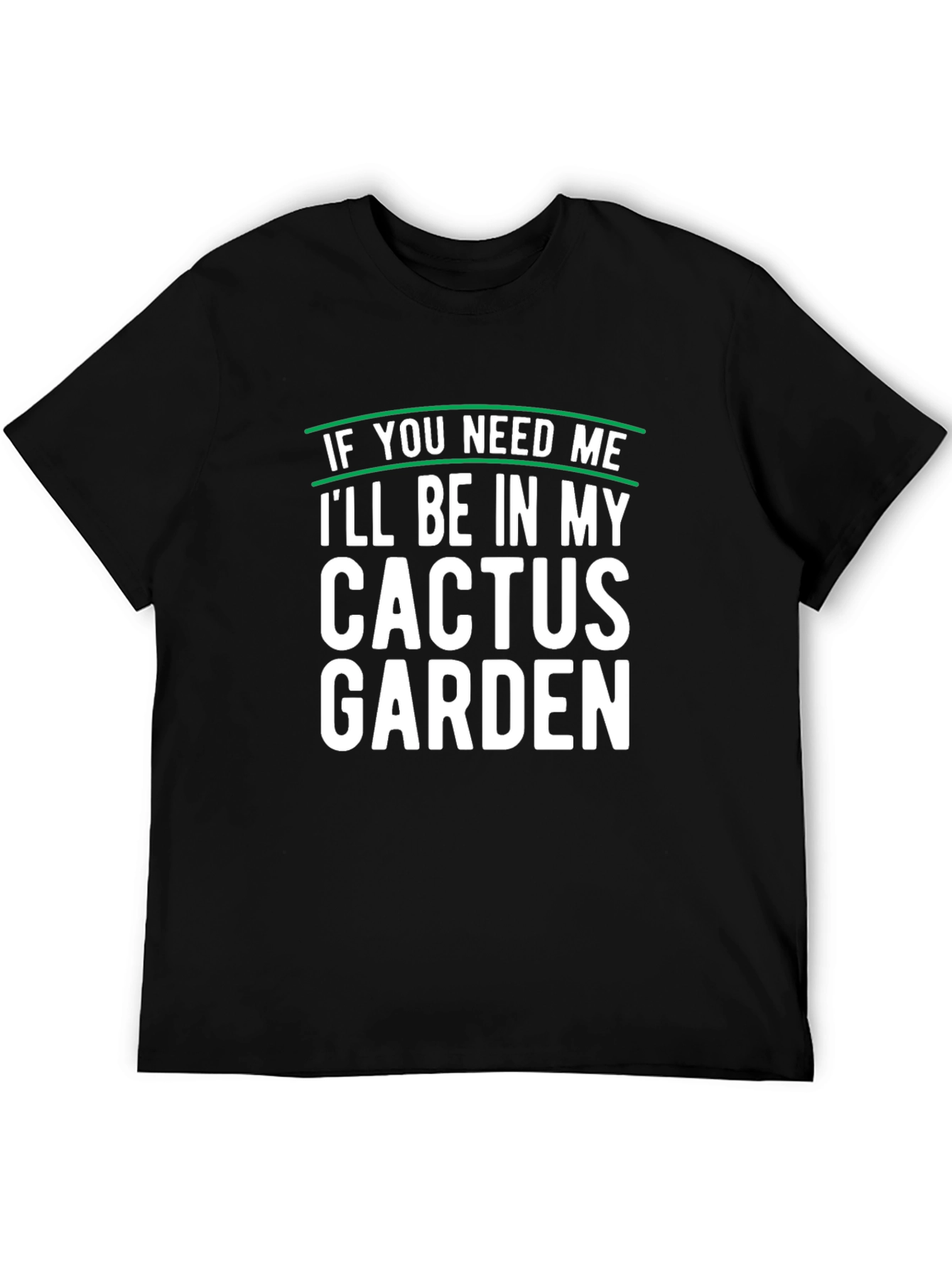 Cactus Garden Graphic T-Shirt Mens Black Tee