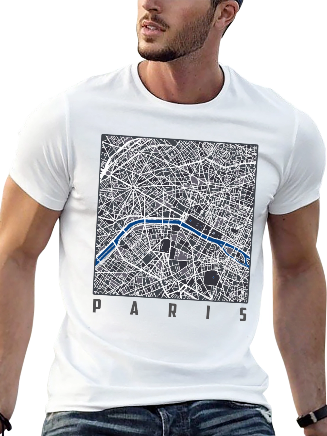 Paris Map T-Shirt - Stylish City Design