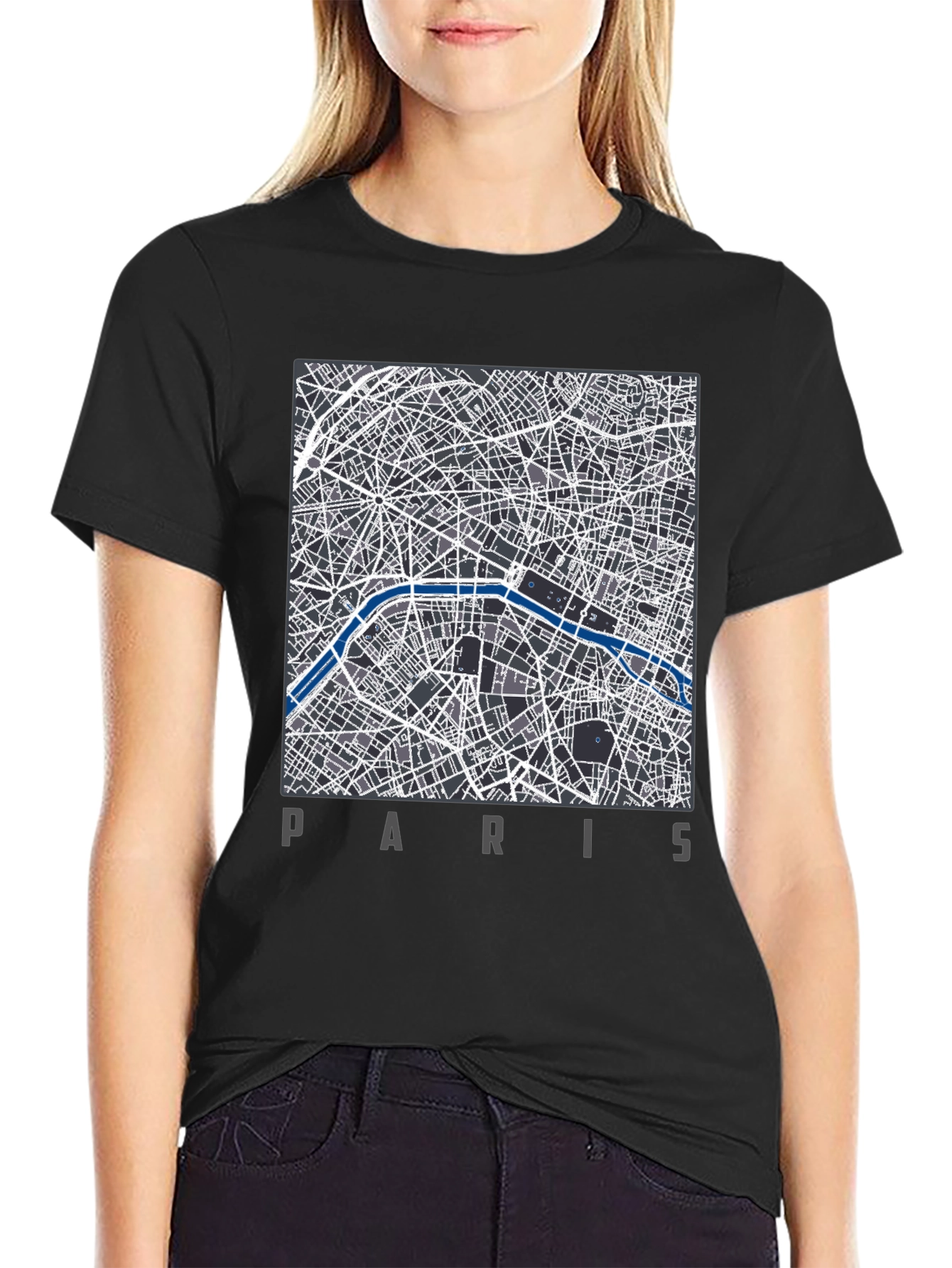 Paris Map T-Shirt - Stylish City Design