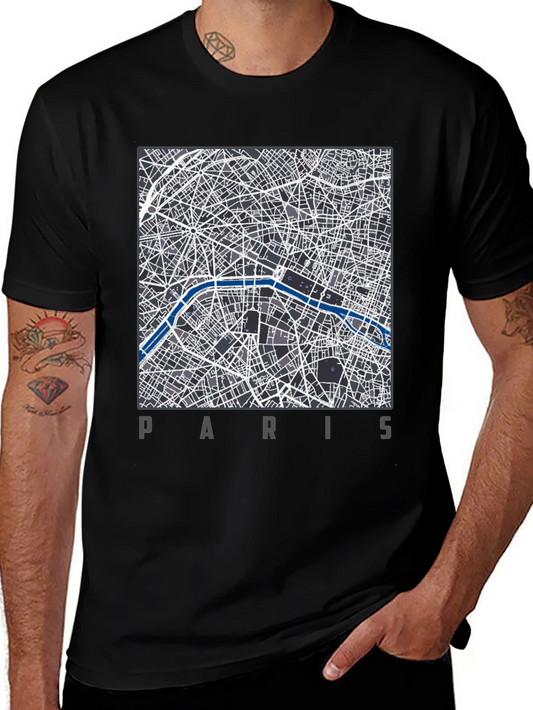 Paris Map T-Shirt - Stylish City Design