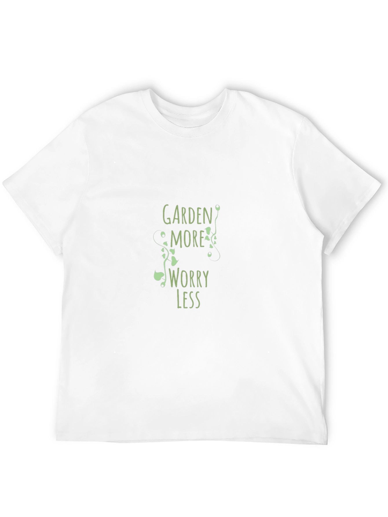 Garden More Worry Less Black T-Shirt