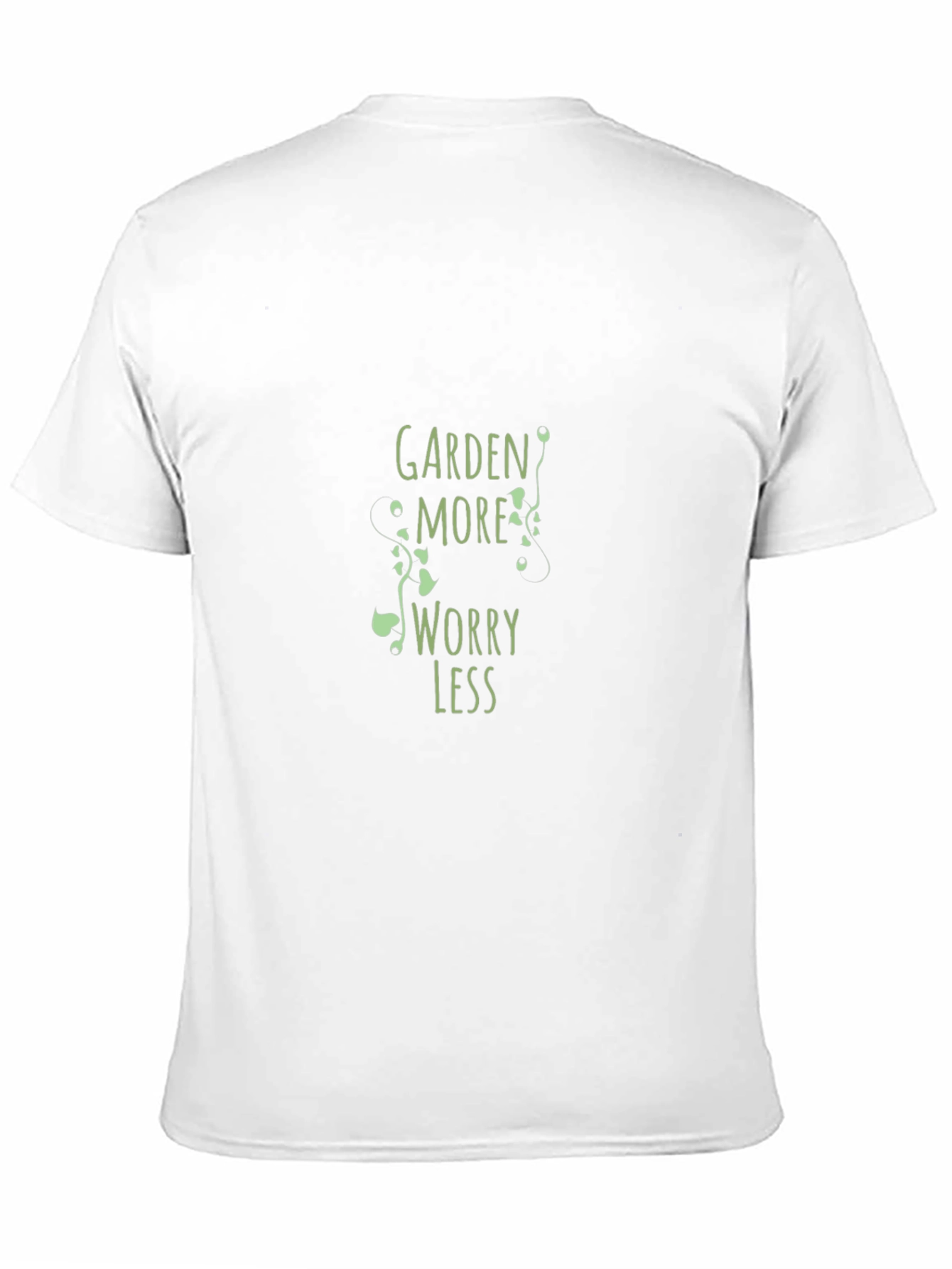 Garden More Worry Less Black T-Shirt