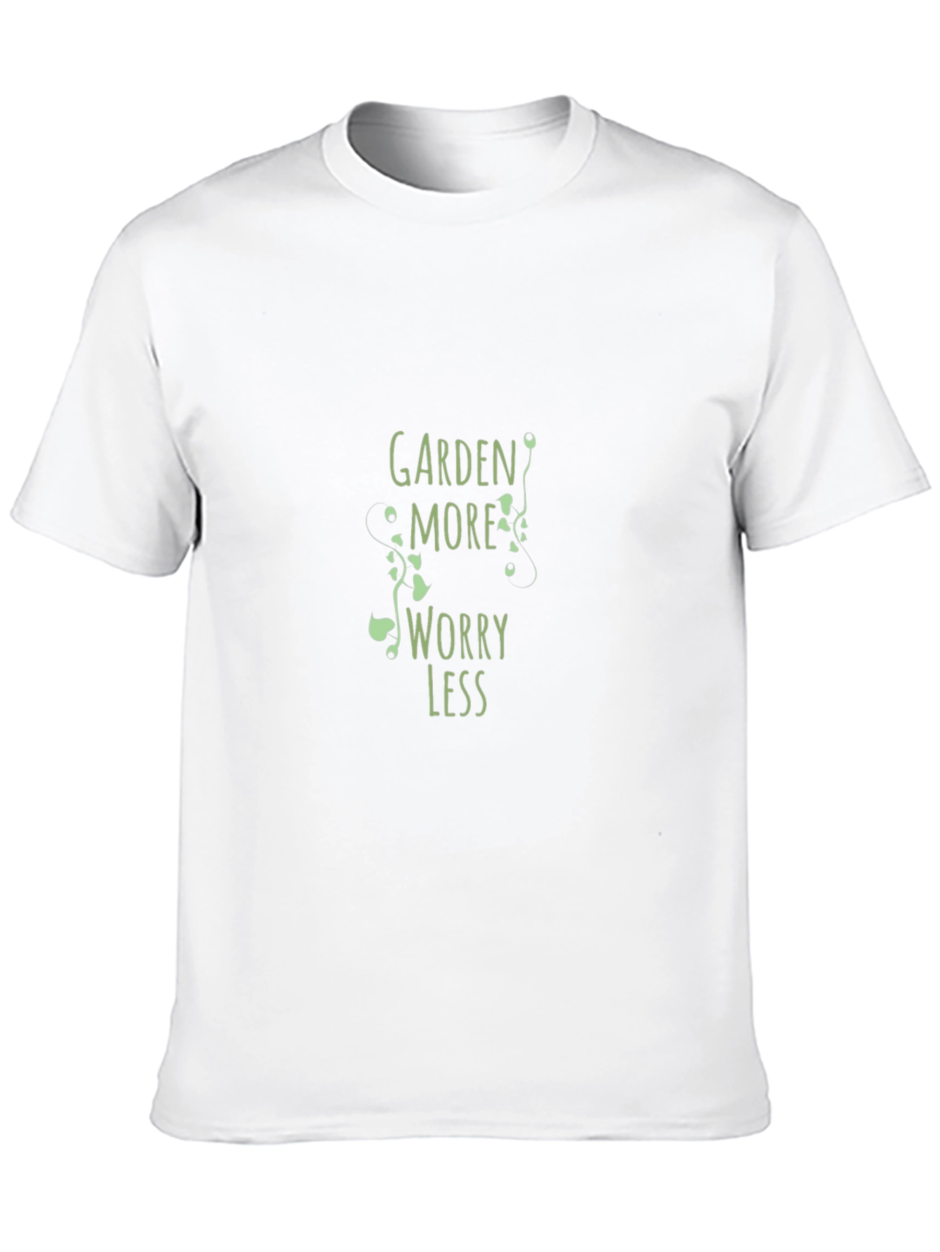 Garden More Worry Less Black T-Shirt