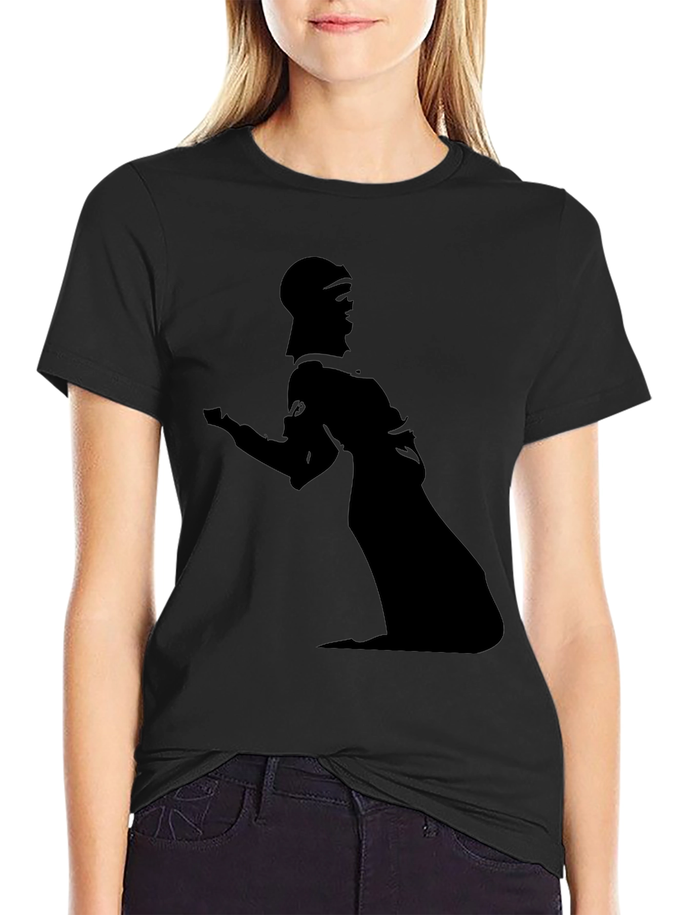 Silhouette Graphic Tee - Modern Black T-Shirt