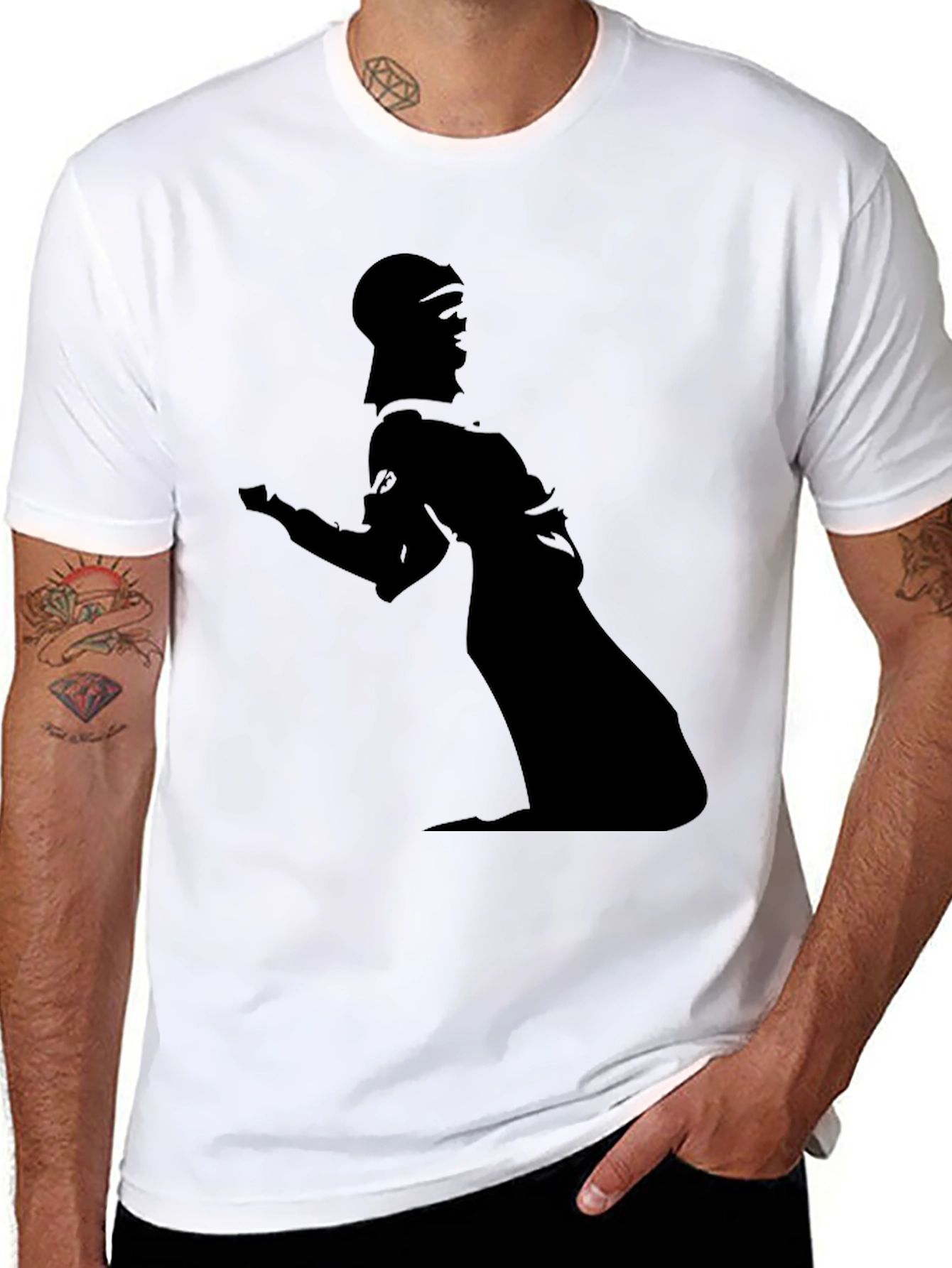 Silhouette Graphic Tee - Modern Black T-Shirt