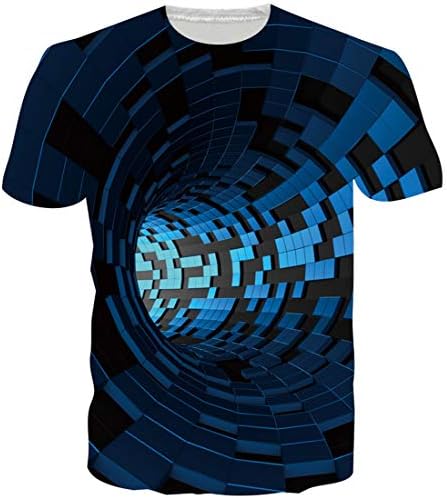 LoveternalUnisex T-Shirt 3D Printed Casual Graphic Short Sleeve Tops Tees S-3XL