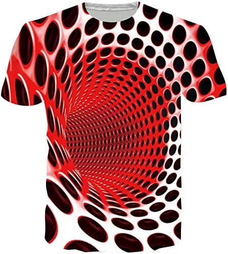 LoveternalUnisex T-Shirt 3D Printed Casual Graphic Short Sleeve Tops Tees S-3XL