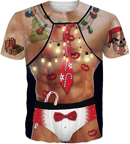 LoveternalUnisex T-Shirt 3D Printed Casual Graphic Short Sleeve Tops Tees S-3XL