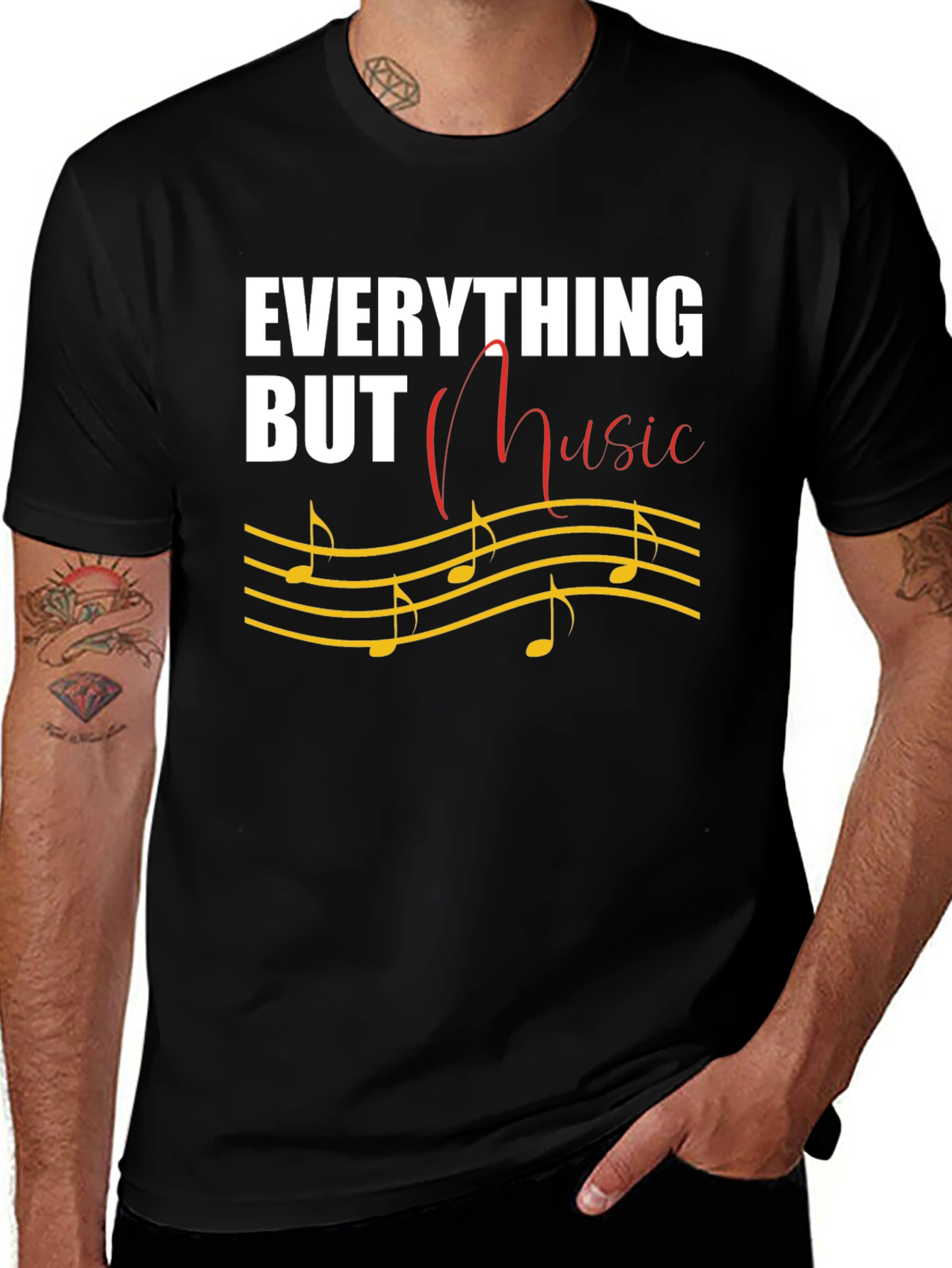 Everything But Music T-Shirt Novelty Tee