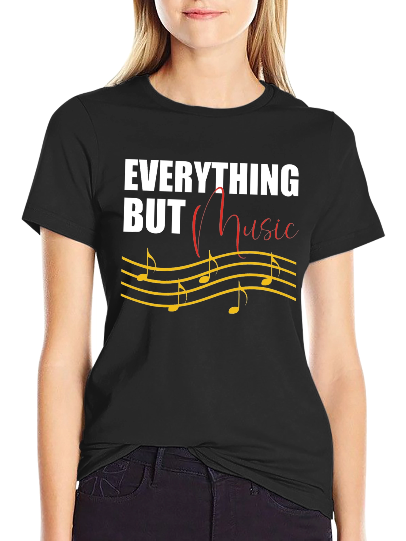 Everything But Music T-Shirt Novelty Tee