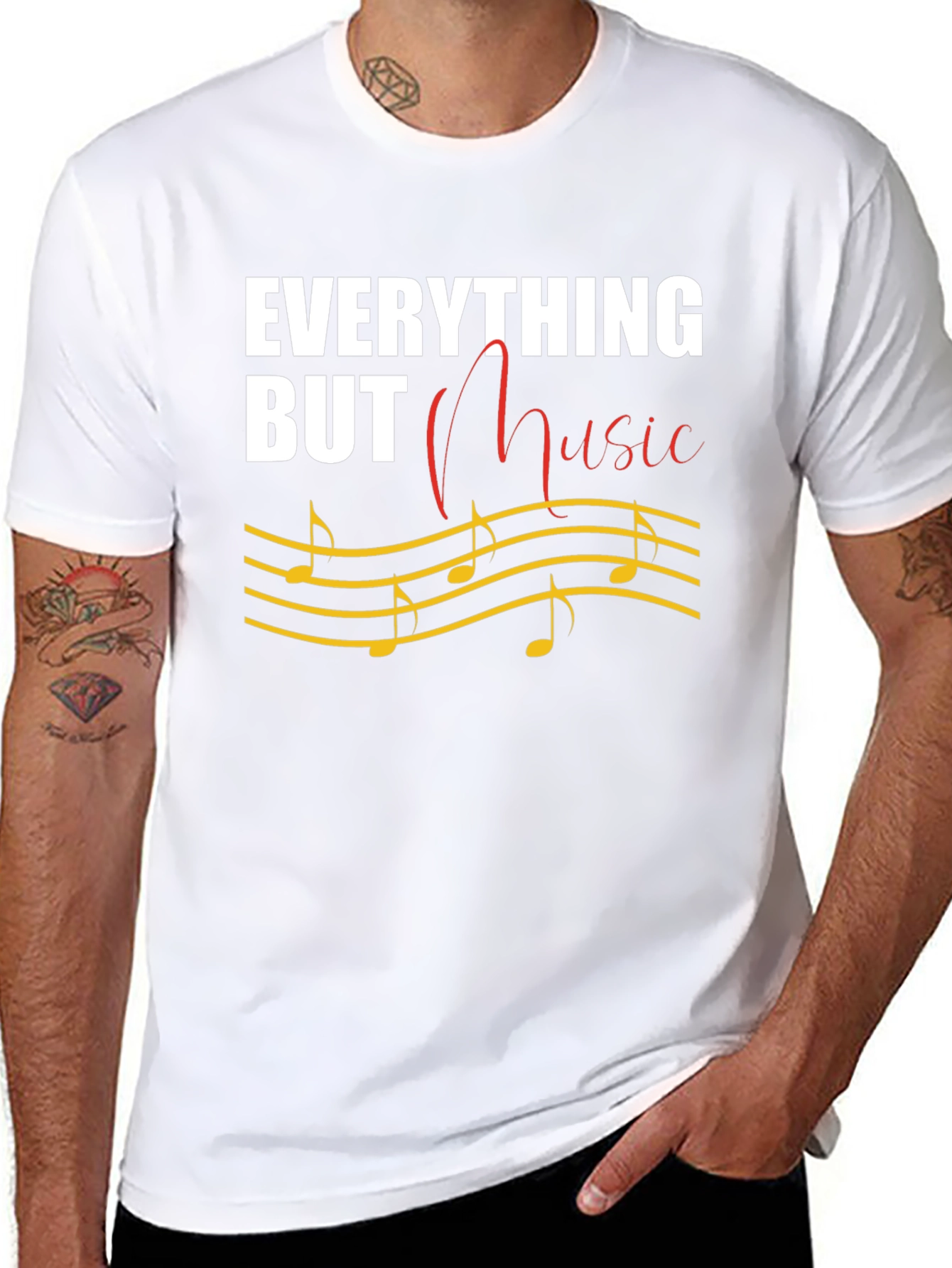 Everything But Music T-Shirt Novelty Tee