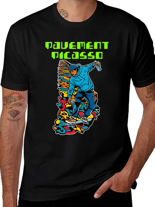 Pavement Picasso Skateboarder Graphic T-Shirt