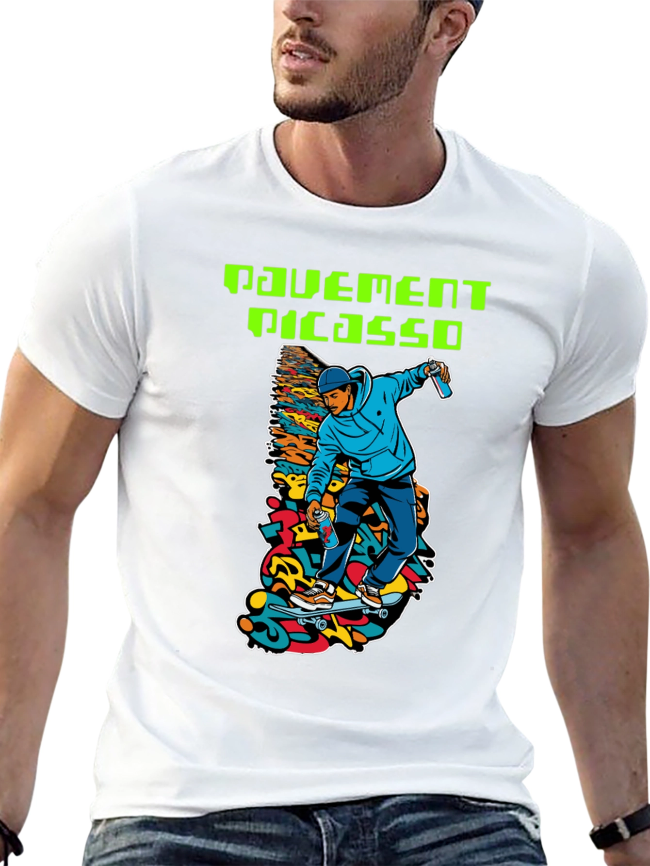Pavement Picasso Skateboarder Graphic T-Shirt