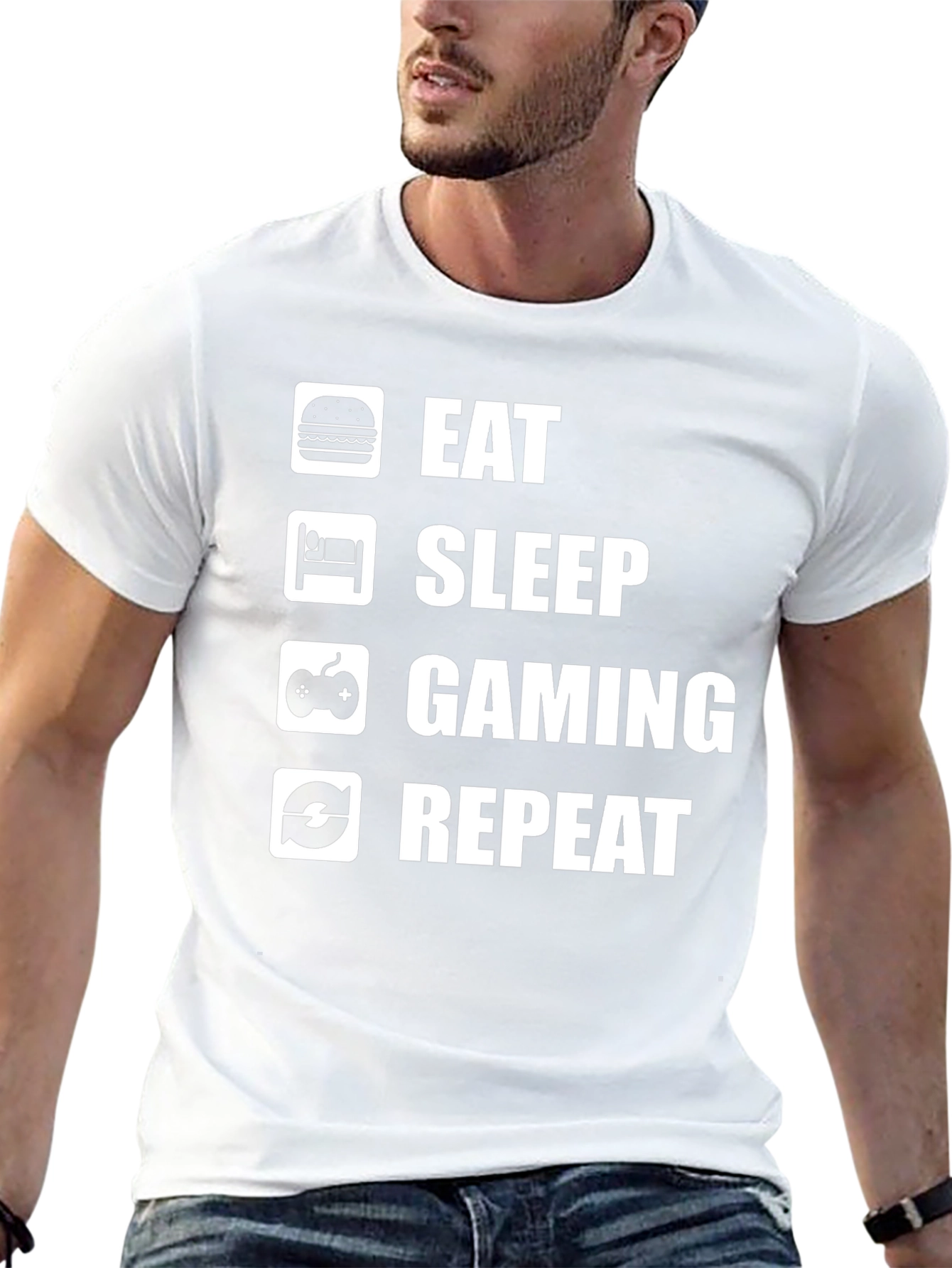 Eat Sleep Gaming Repeat T-Shirt - Gamer Life