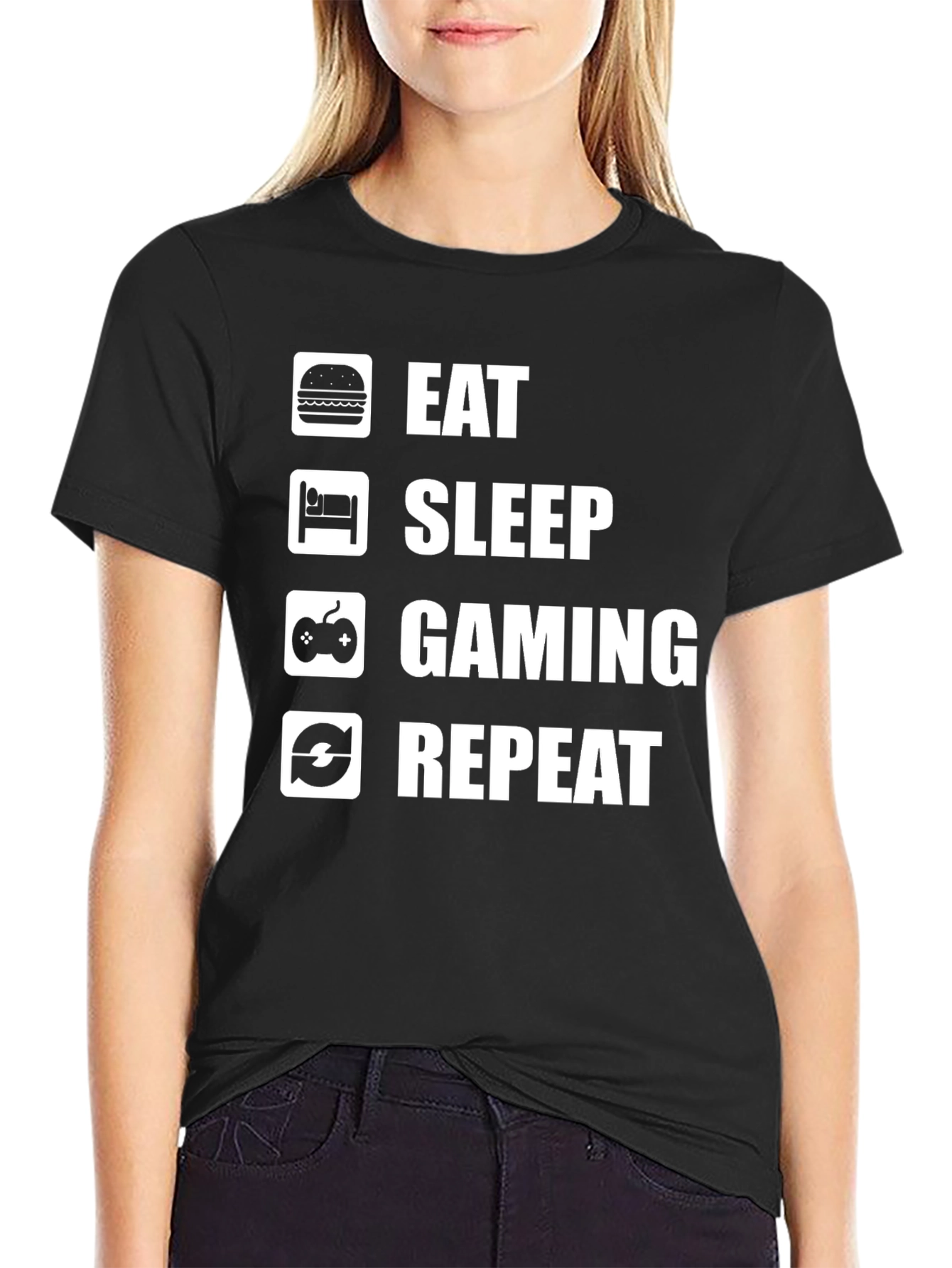 Eat Sleep Gaming Repeat T-Shirt - Gamer Life