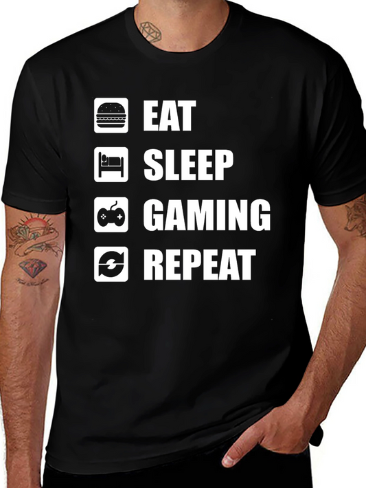 Eat Sleep Gaming Repeat T-Shirt - Gamer Life