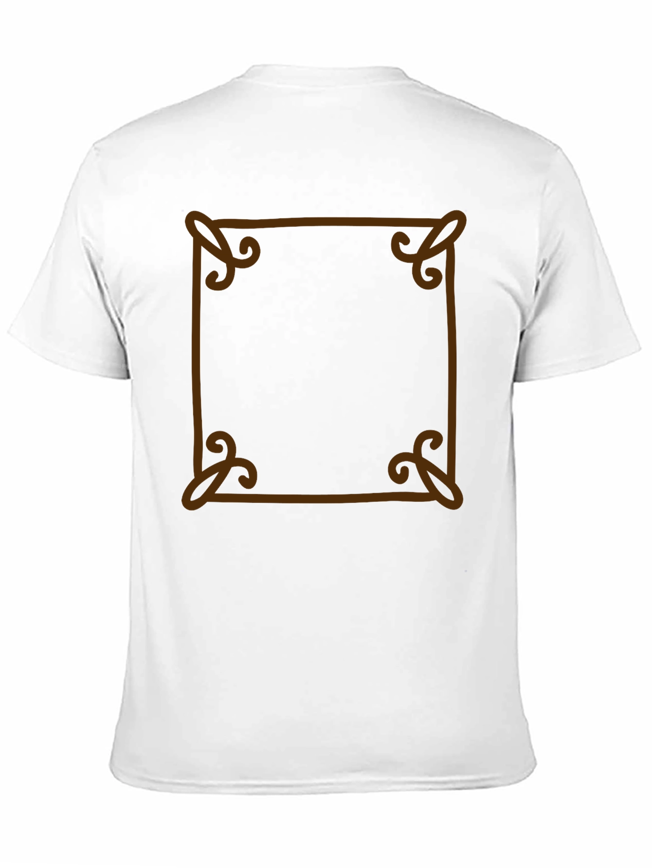 Unique Brown Border Black T-Shirt