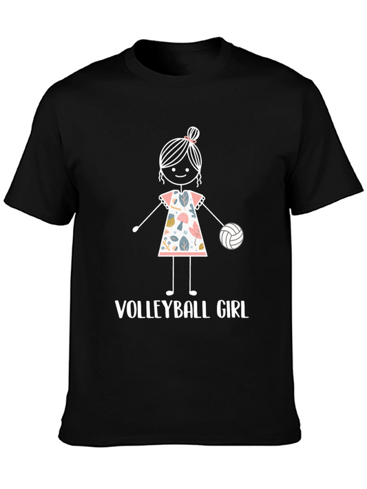 Volleyball Girl Tee - Sporty Womens Graphic T-Shirt