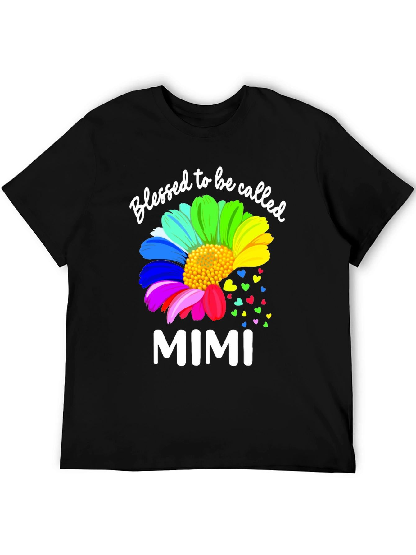 Blessed to Be Called Mimi Rainbow Flower T-Shirt