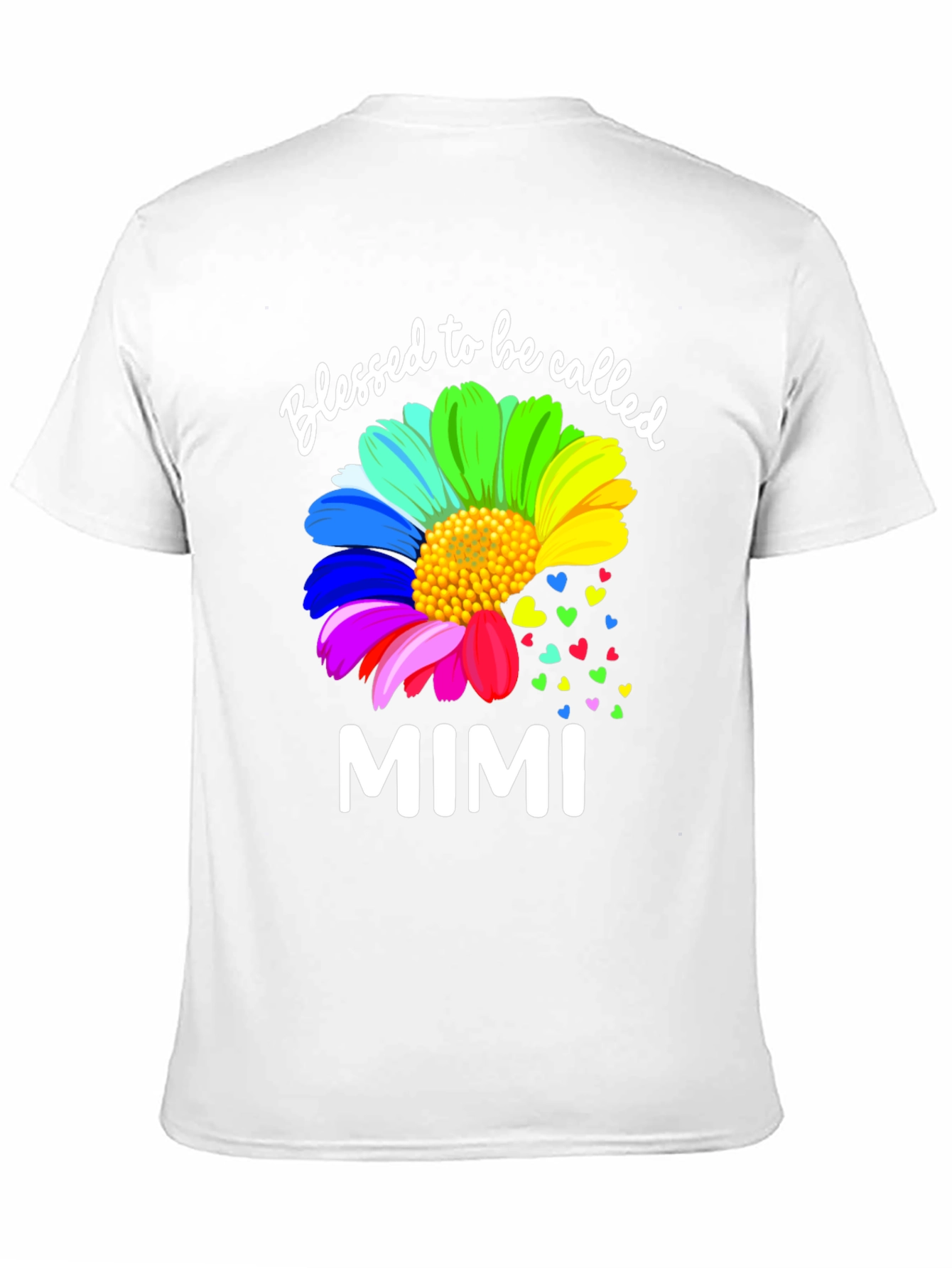 Blessed to Be Called Mimi Rainbow Flower T-Shirt